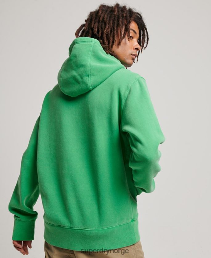 Superdry grønn klær 86P46D470 vintage vasket hettegenser menn