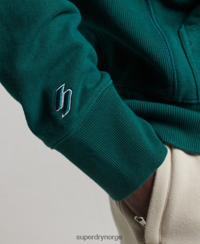 Superdry grønn klær 86P46D482 kode overskudd logo hettegenser menn