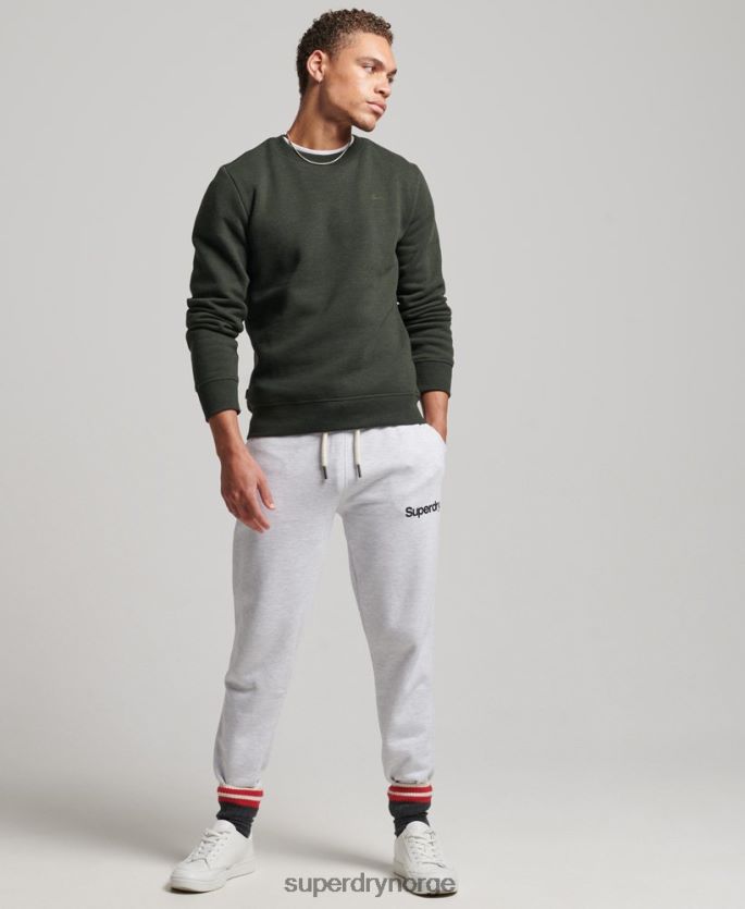 Superdry grønn klær 86P46D5067 genser med logobesetning i økologisk bomull menn
