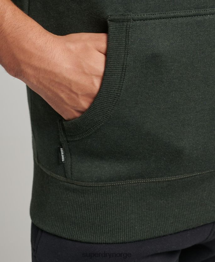 Superdry grønn klær 86P46D5081 essensiell logo-hettegenser i økologisk bomull menn