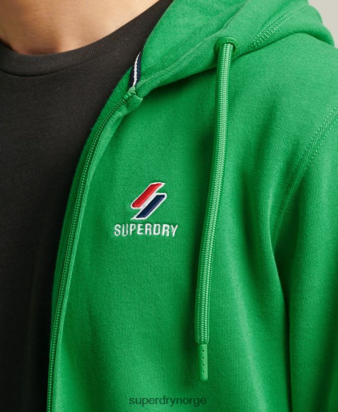 Superdry grønn klær 86P46D5128 kode essensiell hettegenser med zip menn