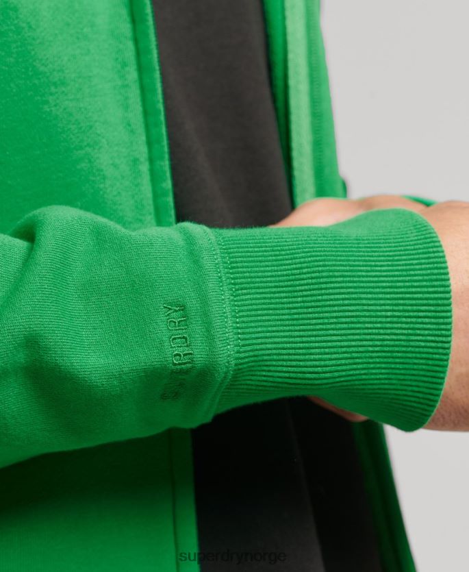 Superdry grønn klær 86P46D5128 kode essensiell hettegenser med zip menn