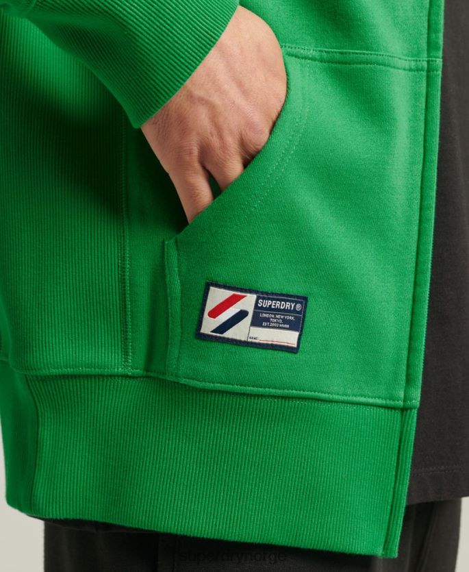 Superdry grønn klær 86P46D5128 kode essensiell hettegenser med zip menn
