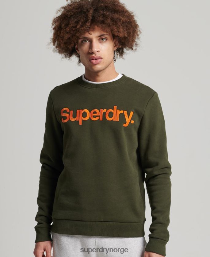 Superdry grønn klær 86P46D5149 vintage klassisk crew sweatshirt menn