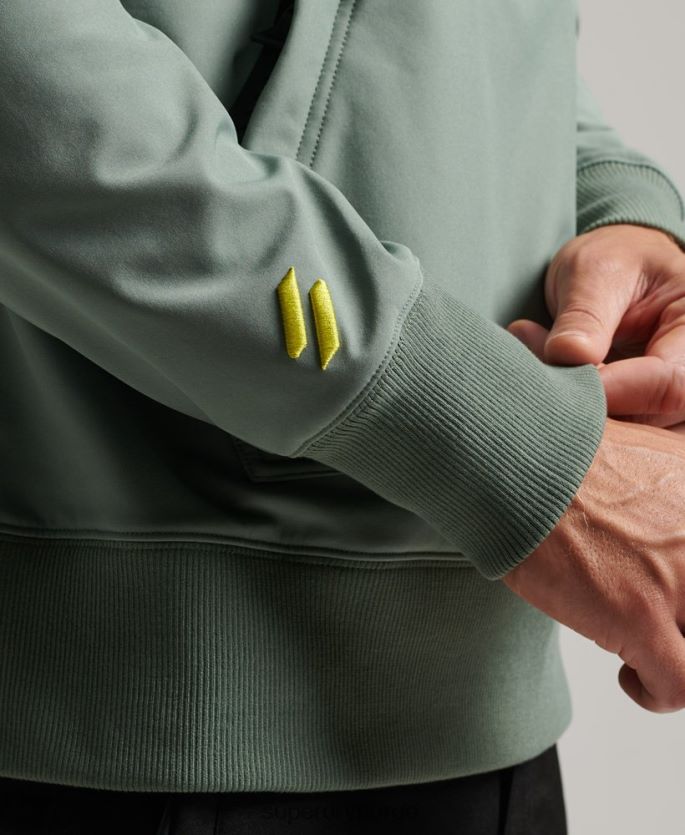 Superdry grønn klær 86P46D575 snøteknologisk hettegenser menn