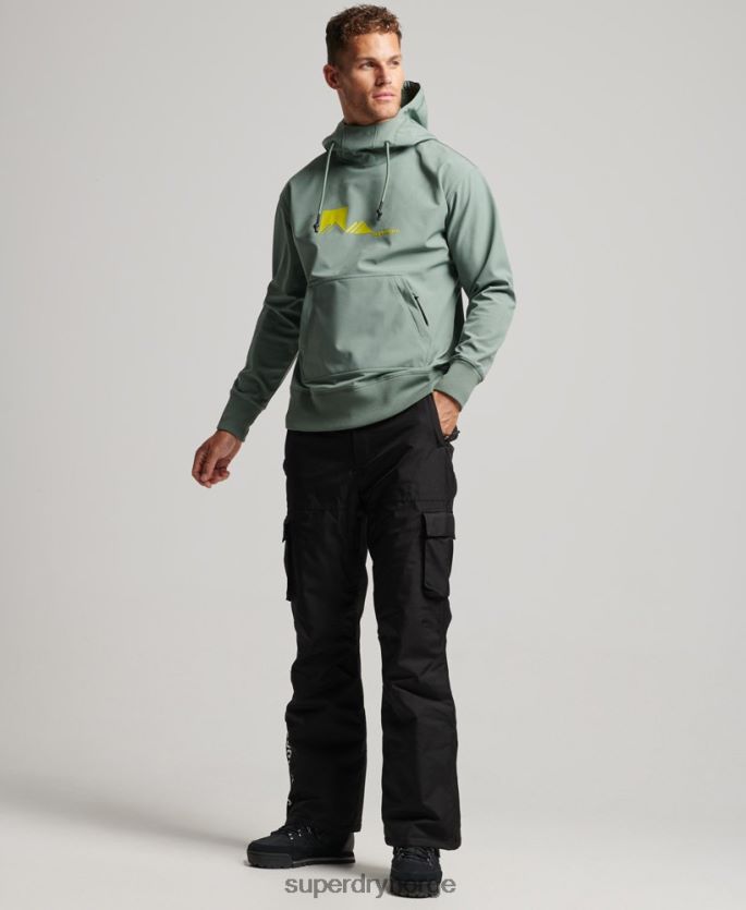 Superdry grønn klær 86P46D575 snøteknologisk hettegenser menn