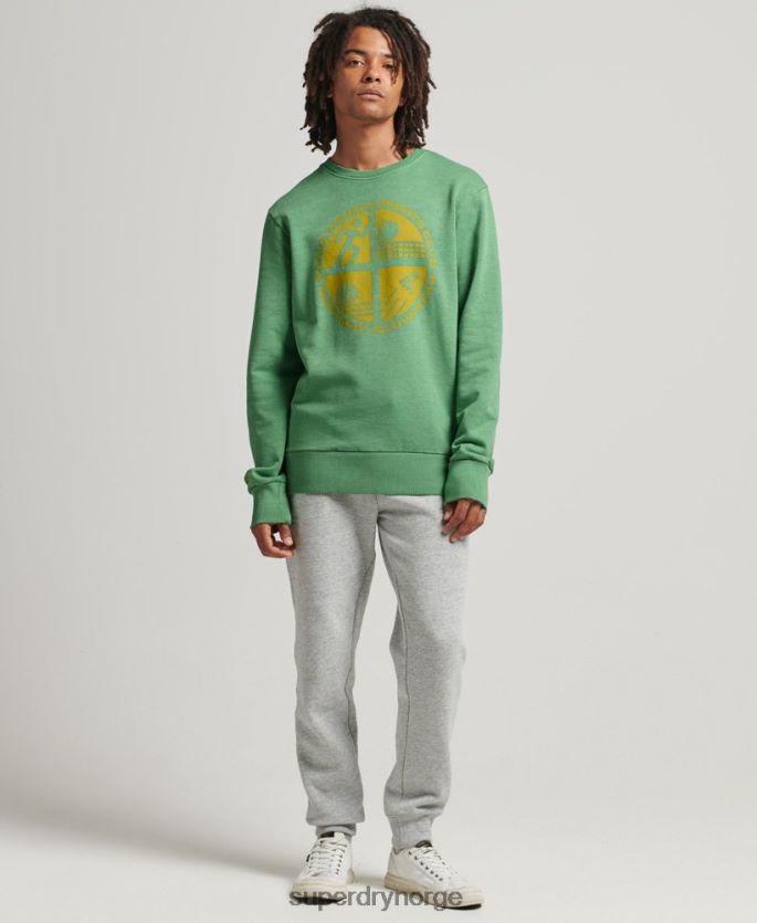 Superdry grønn klær 86P46D634 genser for atletisk klubbmannskap menn