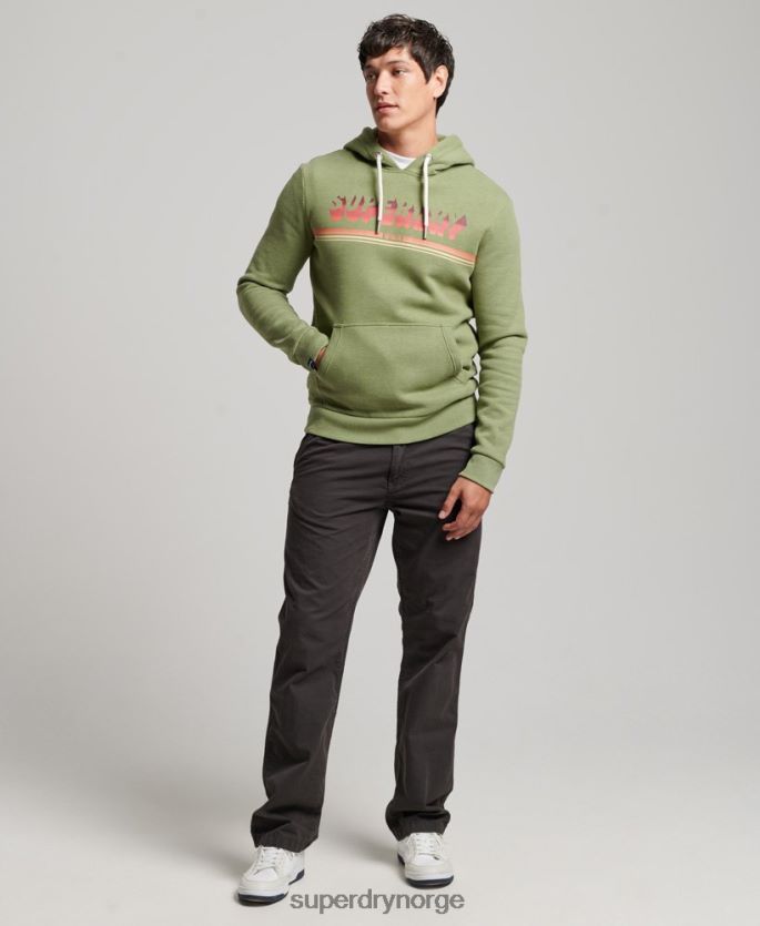 Superdry grønn klær 86P46D684 vintage shadow hettegenser menn