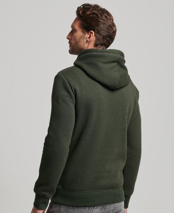 Superdry grønn klær 86P46D762 vintage logo brodert hettegenser menn