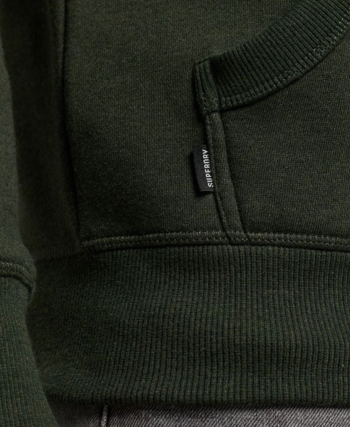 Superdry grønn klær 86P46D762 vintage logo brodert hettegenser menn