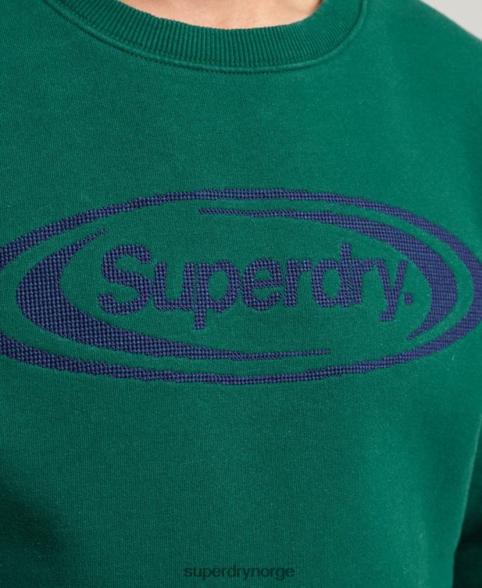 Superdry grønn klær 86P46D785 vintage spill på 90-talls logogenser menn