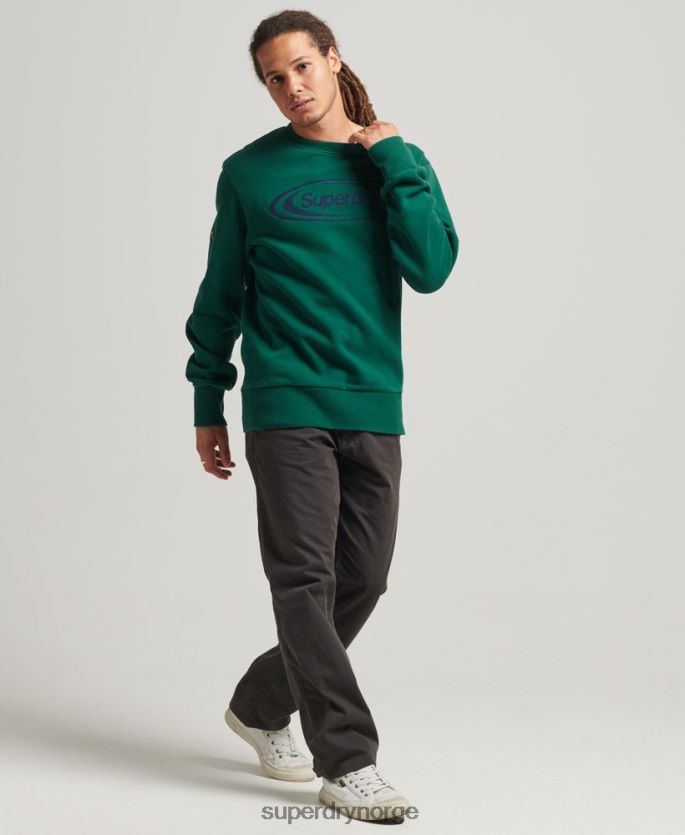 Superdry grønn klær 86P46D785 vintage spill på 90-talls logogenser menn