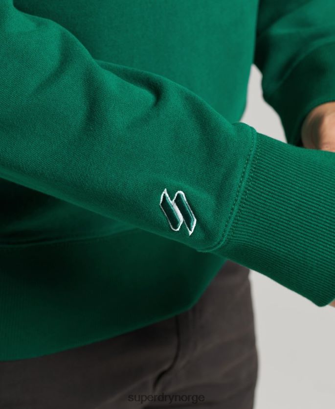 Superdry grønn klær 86P46D877 løs genser med brodert logo menn