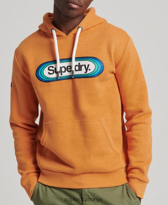 Superdry gul klær 86P46D5195 vintage kjernelogo sesong hettegenser menn