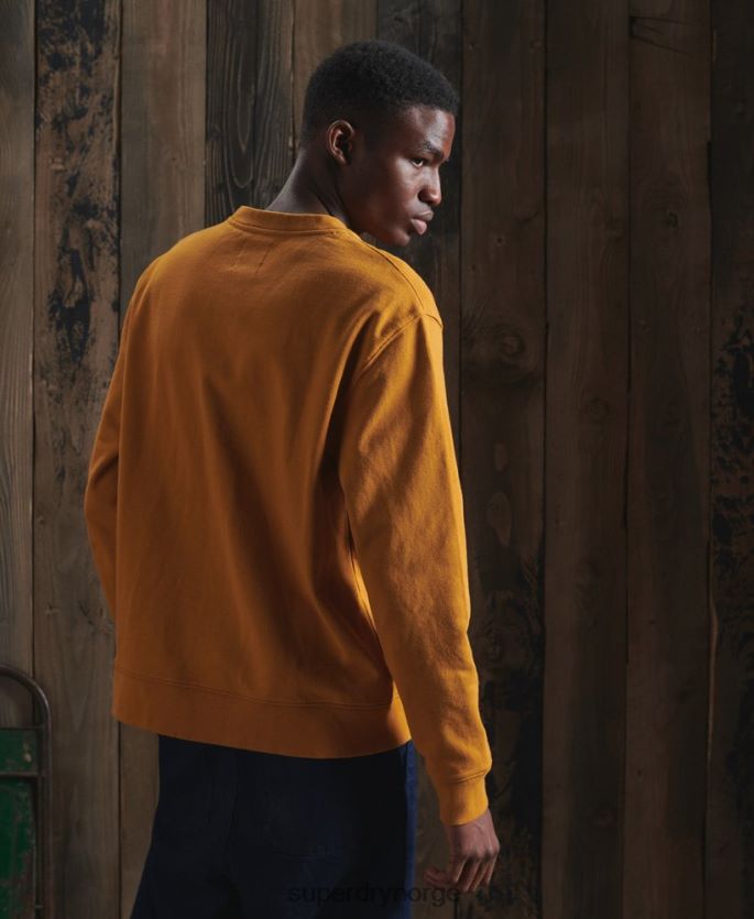 Superdry gul klær 86P46D5235 begrenset opplag tørr grafisk genser menn