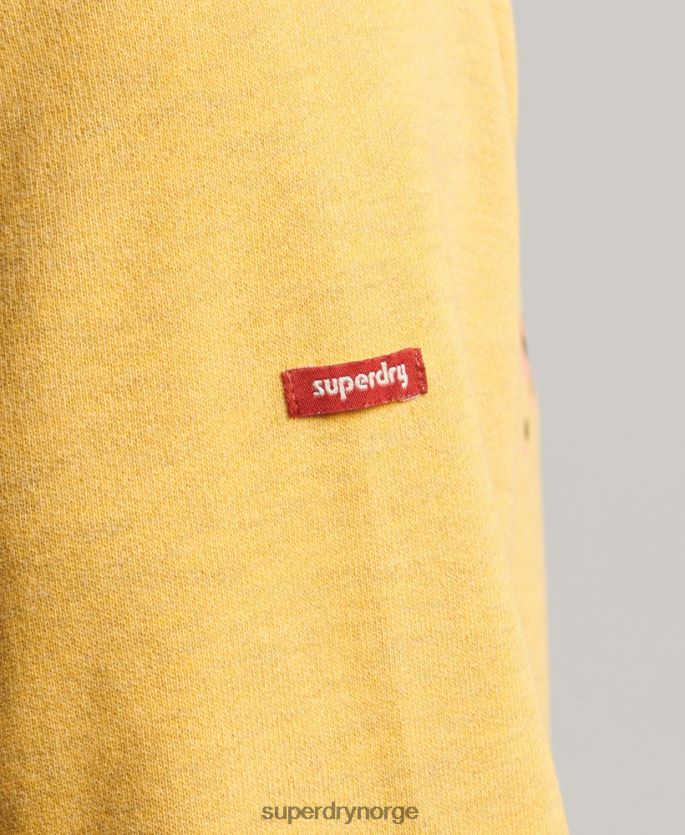 Superdry gul klær 86P46D622 sweatshirt fra byens suvenirmannskap menn