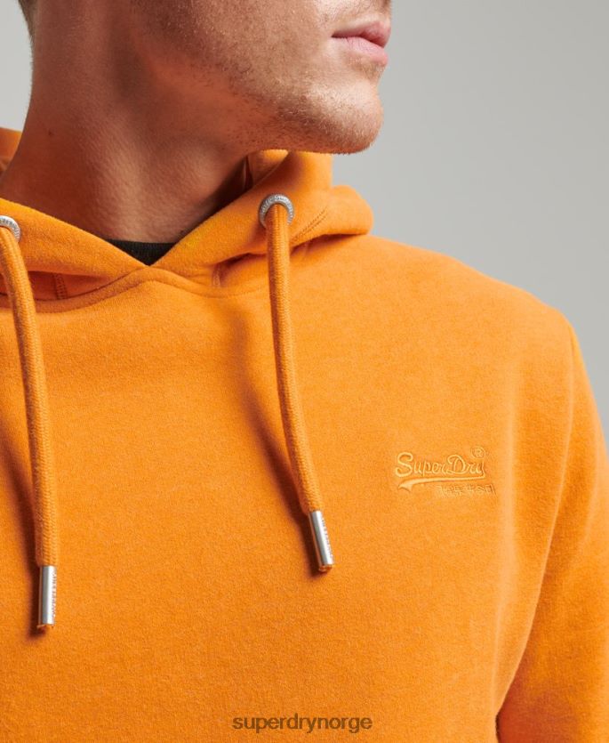 Superdry gul klær 86P46D650 vintage logo brodert hettegenser menn