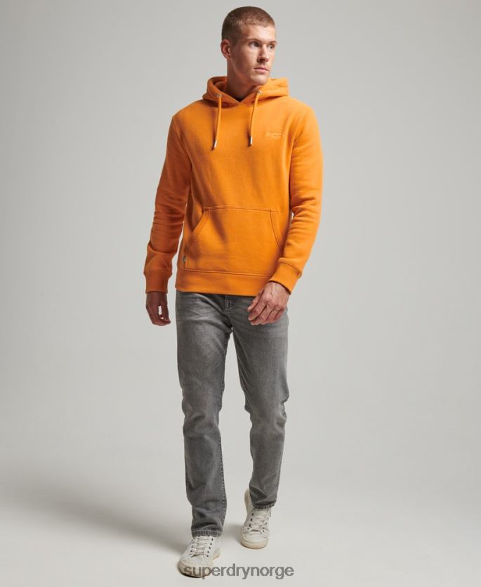 Superdry gul klær 86P46D650 vintage logo brodert hettegenser menn