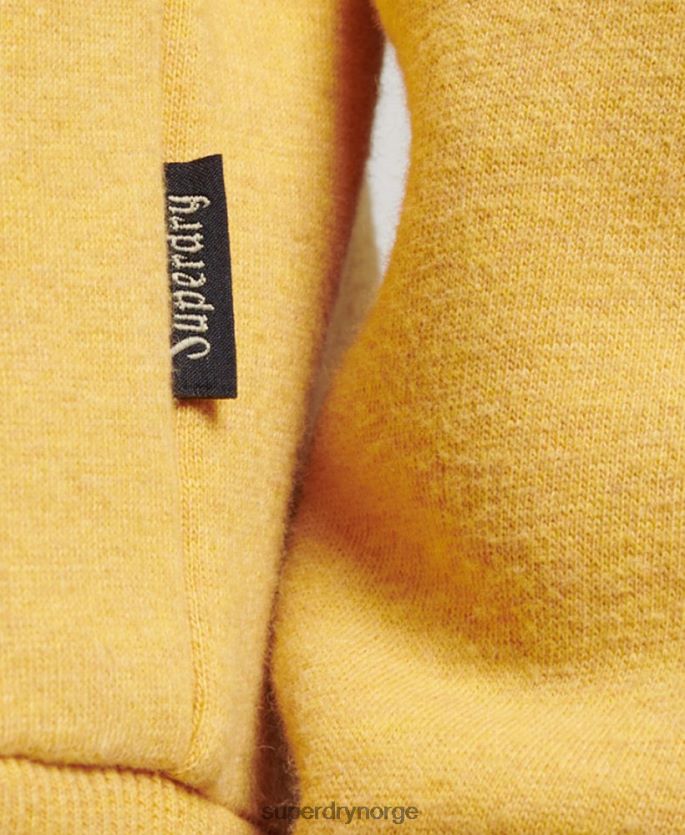 Superdry gul klær 86P46D692 vintage cooper klasse preget hettegenser menn
