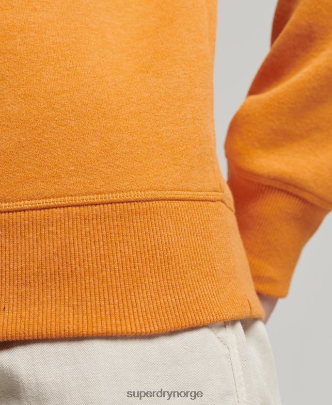 Superdry gul klær 86P46D694 vintage sweatshirt med logobesetning i økologisk bomull menn