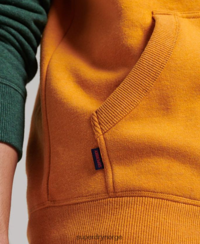 Superdry gull klær 86P46D820 vintage logo baseball hettegenser i økologisk bomull menn