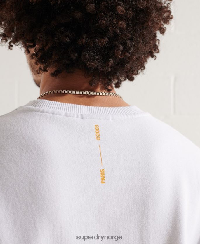 Superdry hvit klær 86P46D5036 genser for uavhengig mannskap menn