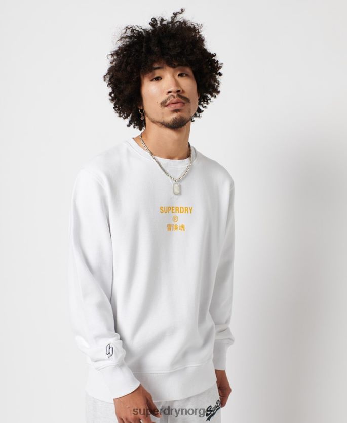 Superdry hvit klær 86P46D5036 genser for uavhengig mannskap menn