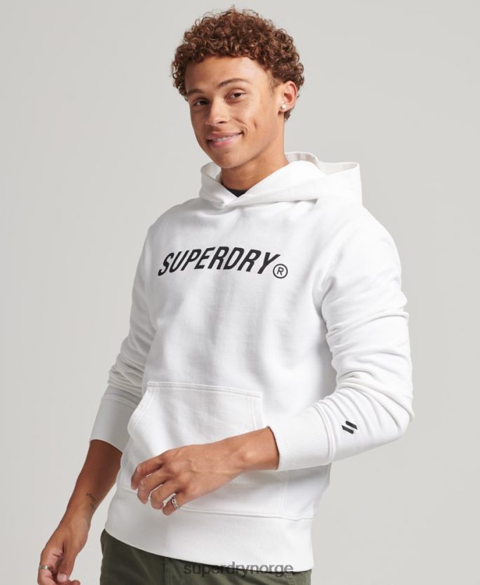 Superdry hvit klær 86P46D5191 code core sport hettegenser menn