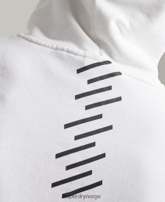 Superdry hvit klær 86P46D5191 code core sport hettegenser menn
