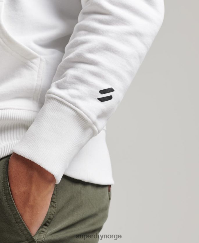 Superdry hvit klær 86P46D5191 code core sport hettegenser menn