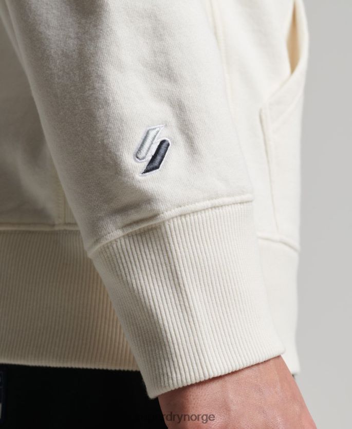 Superdry hvit klær 86P46D6018 kode lineær løs overhead hettegenser menn