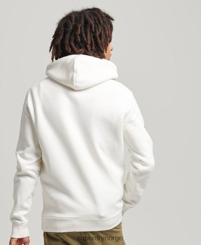 Superdry hvit klær 86P46D763 vintage logo brus hettegenser menn