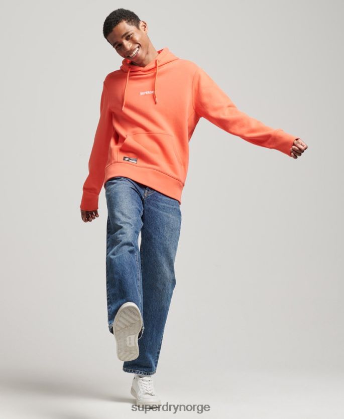 Superdry korall klær 86P46D6012 micro logo hettegenser menn