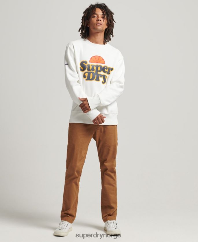 Superdry krem klær 86P46D5051 cooper nostalgi crew sweatshirt menn
