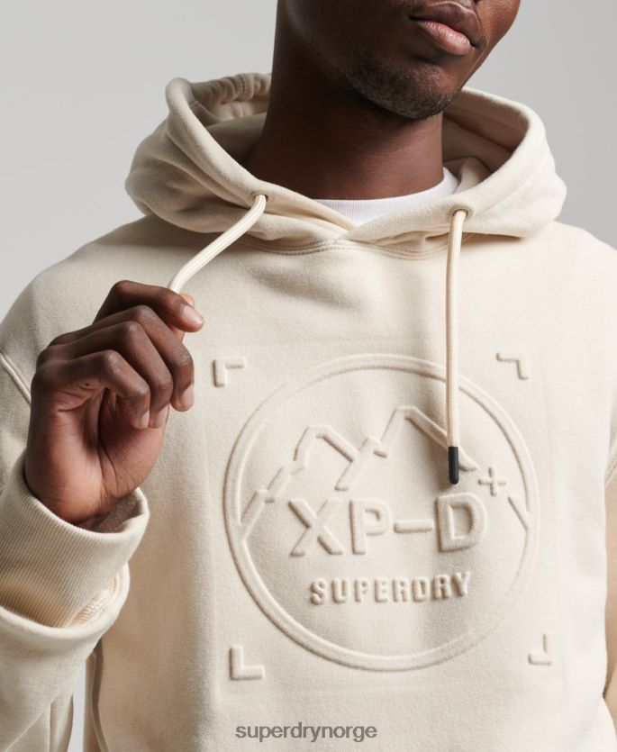 Superdry krem klær 86P46D5099 xp-d grafisk løs crew hettegenser menn