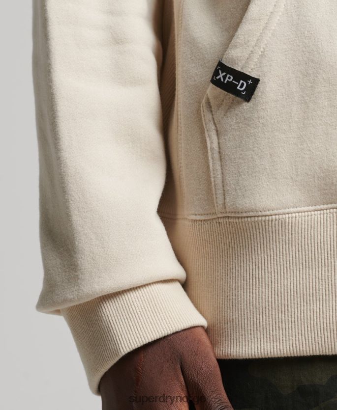 Superdry krem klær 86P46D5099 xp-d grafisk løs crew hettegenser menn