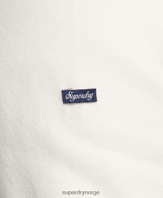 Superdry krem klær 86P46D5141 reise postkort grafisk sweatshirt menn