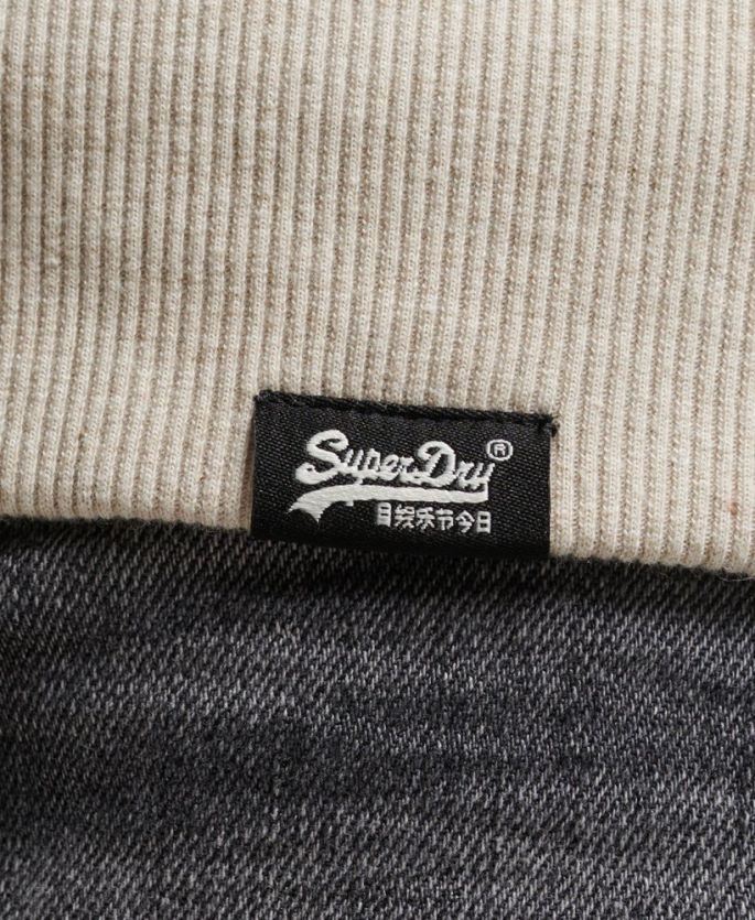 Superdry krem klær 86P46D878 essensiell borg-fôret hettegenser med glidelås menn