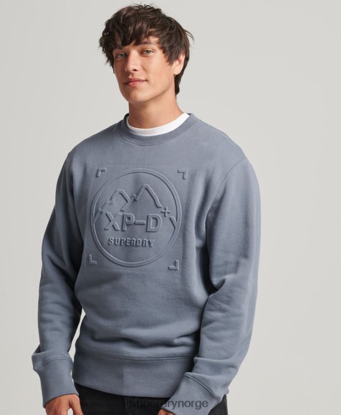 Superdry lilla klær 86P46D5044 ekspedisjon løs mannskap sweatshirt menn
