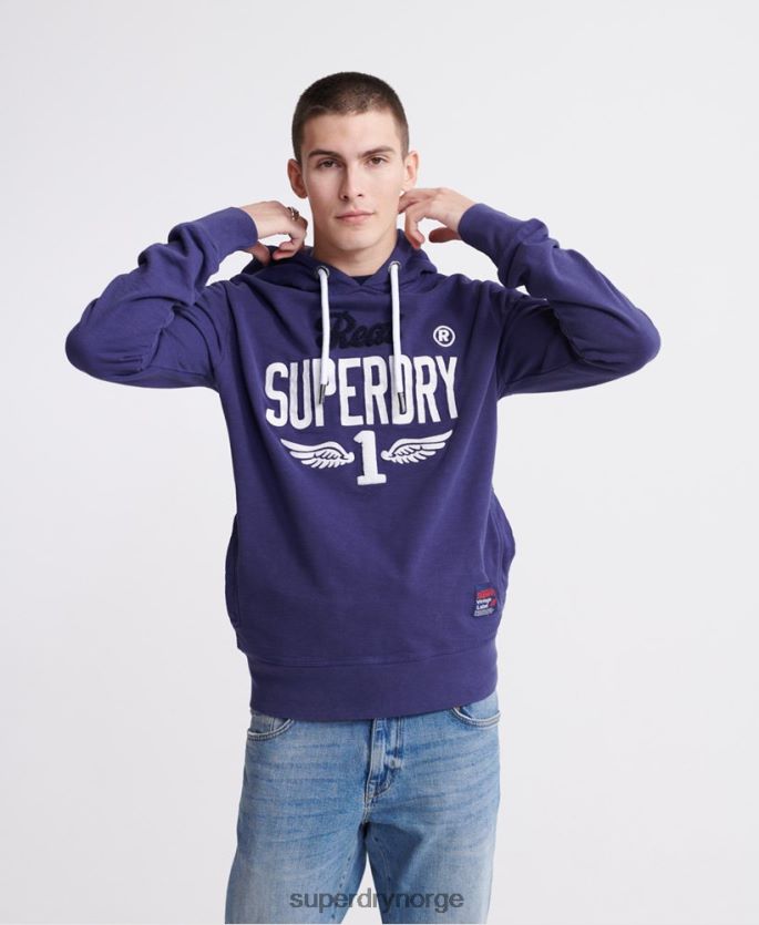 Superdry lilla klær 86P46D901 super 1 klassisk neon hettegenser menn