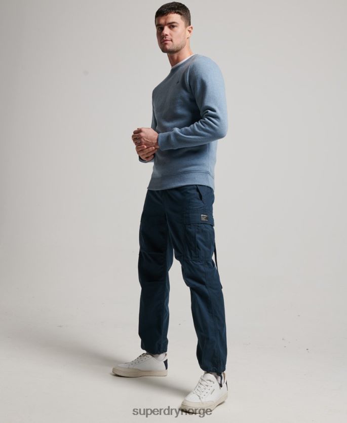 Superdry lyse blå klær 86P46D496 vintage logo brodert crew sweatshirt menn