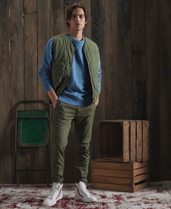 Superdry lyse blå klær 86P46D5234 begrenset opplag tørr grafisk genser menn