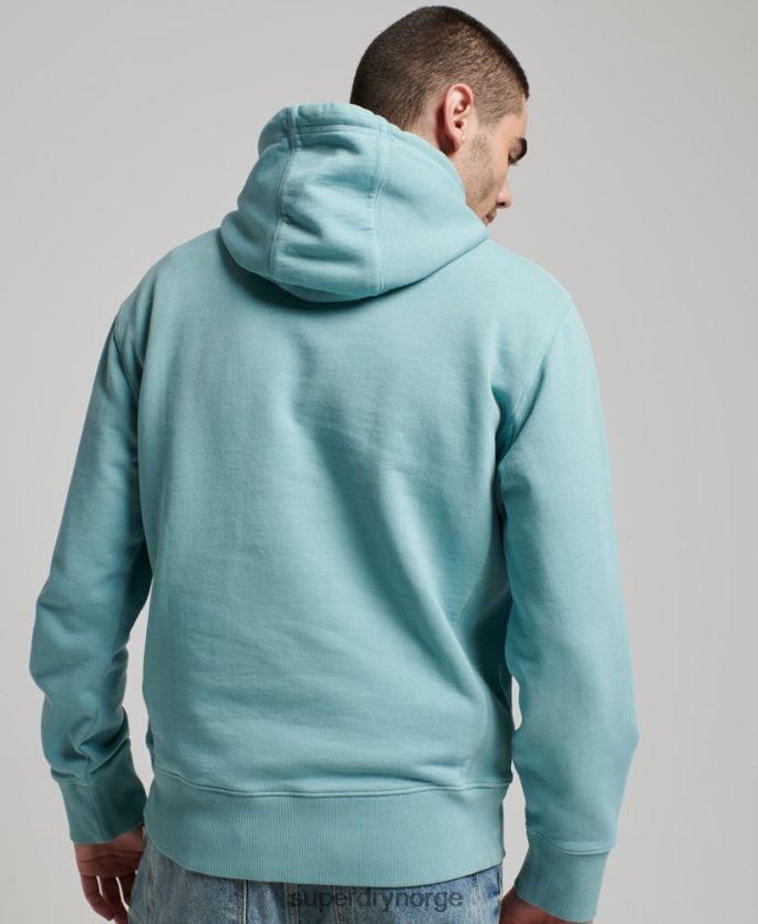 Superdry lyse blå klær 86P46D702 essensiell overfarget hettegenser menn