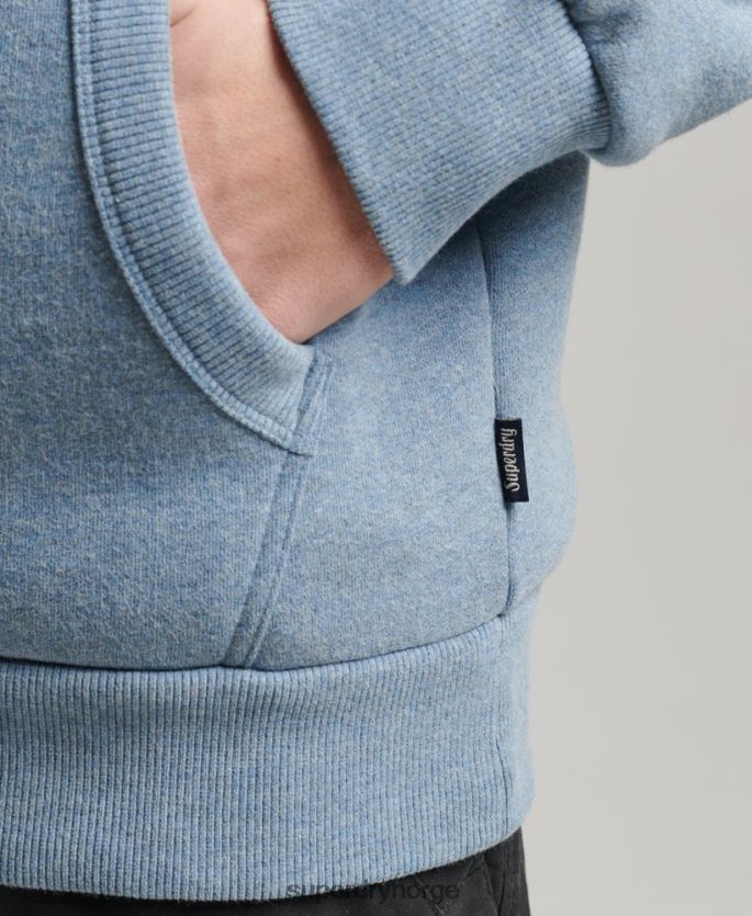 Superdry lyse blå klær 86P46D735 vintage venue hettegenser menn