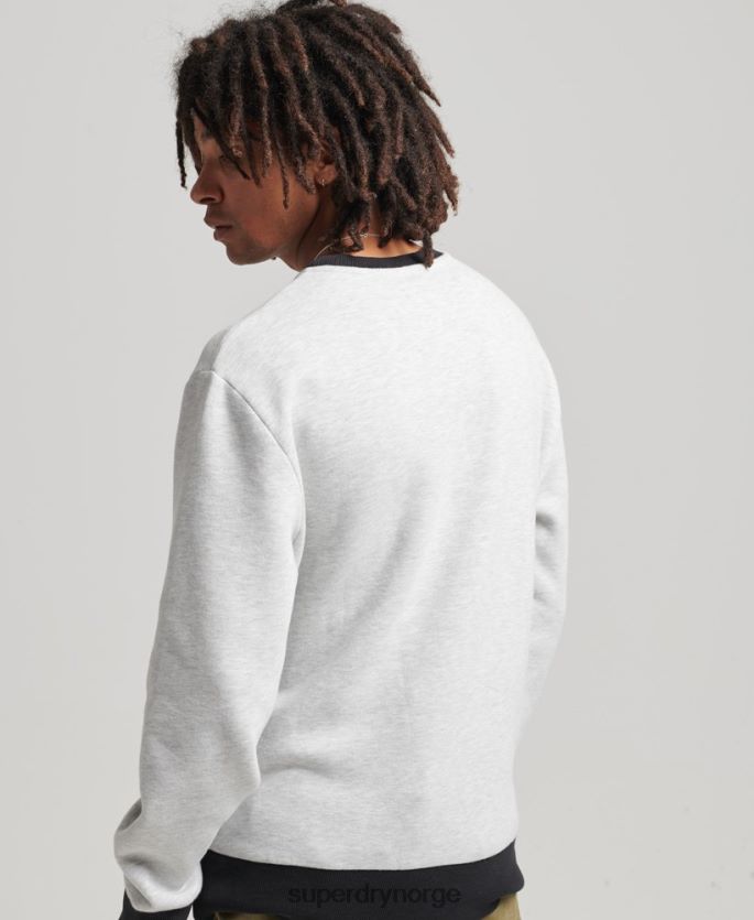 Superdry lysegrå klær 86P46D5027 vintage cooper classic crew sweatshirt menn
