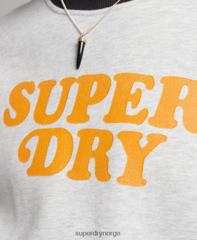 Superdry lysegrå klær 86P46D5027 vintage cooper classic crew sweatshirt menn