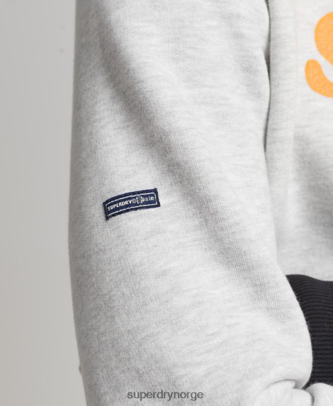 Superdry lysegrå klær 86P46D5027 vintage cooper classic crew sweatshirt menn