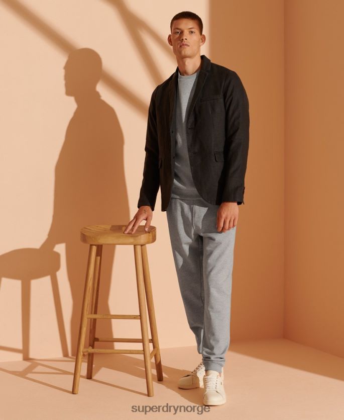 Superdry lysegrå klær 86P46D5220 genser i økologisk bomull i begrenset opplag menn