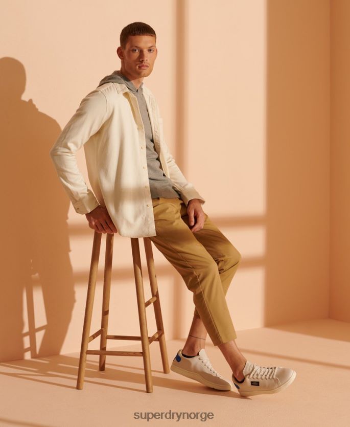 Superdry lysegrå klær 86P46D5354 hettegenser med strikket yak i begrenset opplag menn