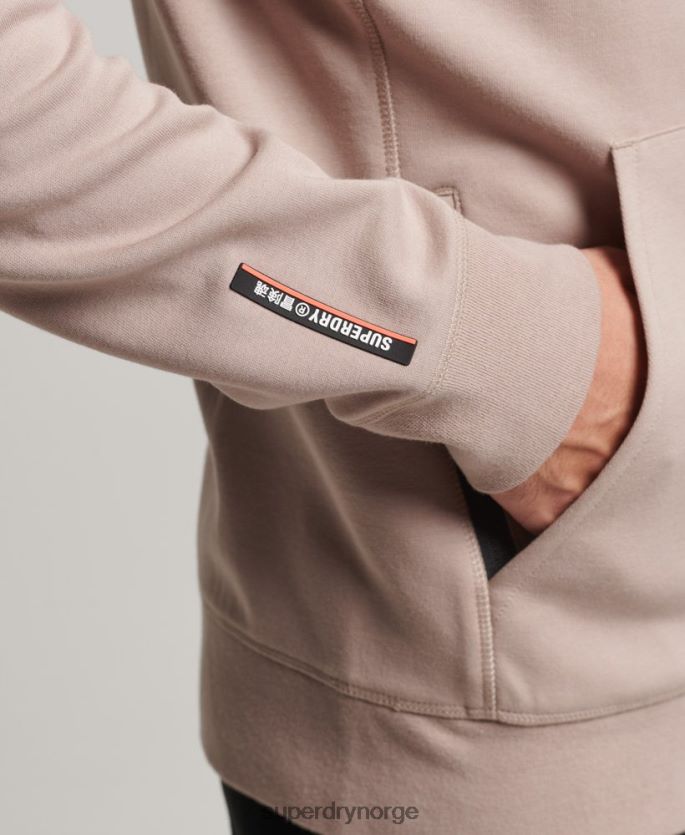 Superdry lysegrå klær 86P46D81 kode tech hettegenser med glidelås menn